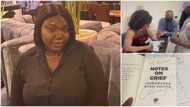 He has me crying: Lady shares cute video of moment boyfriend got Chimamanda Adichie to sign a book for her