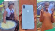 Lady who sells Akara buys iPhone X for her sister, changes her old phone which is always hanging
