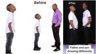 "Overtaking is allowed": Young boy grows taller than his father, viral video shows them measuring height