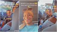 "He fell in love with me": Nigerian lady films child looking at her inside taxi, video stirs reactions