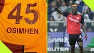 Boniface puts up Osimhen’s Galatasaray jersey for sale after arriving at Super Eagles camp