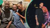 Femi Otedola's daughter Temi and Mr Eazi visit him in Paris, Cuppy's ex's comment stirs confusion