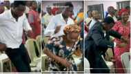 "Run o": Young man flees as lady attempts to rock him with her backside while dancing in church, video trends