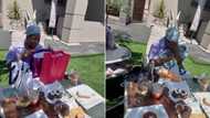 Kind lady spoils maid with gifts, treats her to wonderful food on her birthday, photos go viral