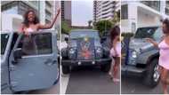Small girl, big God: Dancer Korra Obidi buys new car, congratulations pour in as she flaunts fancy SUV online