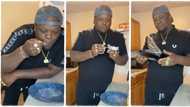 Man who doesn't want to wash dishes wraps spoon & plate with leather before eating, video goes viral