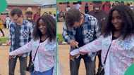 Lady claims her man came from America to attend her university sign out ceremony