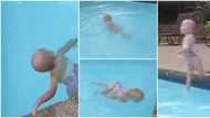 16-month-old girl swims in pool effortlessly, her swimming skills stun the internet in viral video