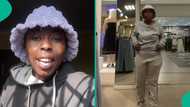 Lady who casually dressed to mall cries out after unexpectedly meeting ex-boyfriend: "Mess up"