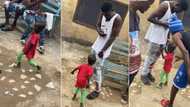 "David and Goliath": Smallish man challenges tall adult on road, collects his phone in video