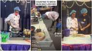 "Please pray for her": Moment Dammy got tired while cooking in Ekiti, left pot & bent down