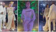 Wedding fashion: Ghanaian bride ditches heels for sneakers at her wedding reception