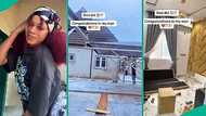 Nigerian lady overjoyed as husband completes building project, video shows magnificent house