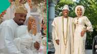 Okoya's son-in-law's playful comment hinting restraint at wedding trends: "Now we can do this"