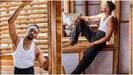 BBN's Saga puts on a serious face, rocks white singlet & black trousers in style to mark birthday, fans react