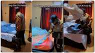 Funny Nigerian man in hotel intentionally wrecked his bed before leaving, ruffles bedsheets