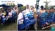 "Now the bride and the groom": Couple arrives their wedding in convoy of Keke, video of unique show goes viral