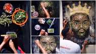 Talented artist recreates Whitemoney’s photo using vegetables, okra, pepper, salt and onion, fans react