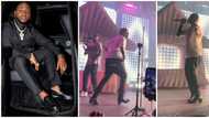 "Na Odogwu shoe he wear": Hilarious reactions trail Davido's high-heel footwear at his US concert