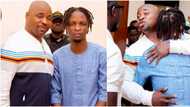 NURTW boss MC Oluomo hosts BBNaija winner Laycon, allegedly gifts him N2.5m