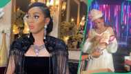 Shade Okoya gifts boy bundle of N1000 at party, his reaction trends: “Rich aunty no be by boubou”