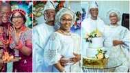 Joy as divorcee in her 50s ties knot with widower in his 60s in beautiful wedding ceremony (photos)