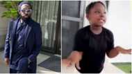"Shakara too much": Video as Timaya's small daughter says only option is to fly 1st class, cancels others