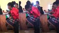 "She has no shame": Female university student hides under desk to consume garri and soup, coursemates stare
