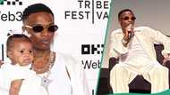 Adorable video of Wizkid making first public appearance in matching colour with daughter trends