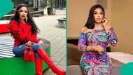 Bobrisky stuns in glamorous red shirt and tight jeans, displays his backside in trending video