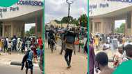 BREAKING: Violence in Kano as protesters vandalise FG's ICT Park, loot computers, other equipment