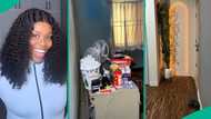 "Hope say na your papa house": Lady renovates her room with expensive curtains, ergonomic chair