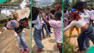 Video: Drama as lady pursues man who snatched sister’s money bouquet worth over N1m on sign-out day