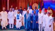 BREAKING: APC governors speak after meeting Buhari, open up on candidates they will support