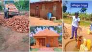 "I did it for my mum": Lady demolishes mother's mud house, constructs fine one in its place, video goes viral
