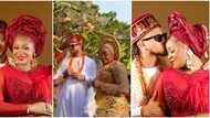 "God did it": Uche Ogbodo shares official videos, photos from traditional wedding ceremony to younger lover