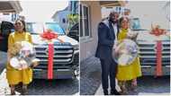 Mercy Chinwo breaks down in tears of joy as hubby surprises her with new luxury car for 31st birthday