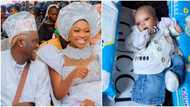 "Your dad and I love you": Portable's son with Ashabi Simple turns 1 month, actress shares adorable photos