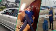 Rich Nigerian flight attendant who drives costly car answers those questioning source of income