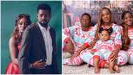 Comedian Basketmouth missing in the cut as wife Elsie releases family Christmas photo with their children