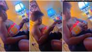 Wife bursts into tears like baby as she loses hair while brushing it, husband scolds her in video