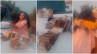 Actress Ruth Kadiri stunned as friend gifts her wads of cash for birthday, shares videos