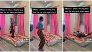 "All win na win": Nigerian lady celebrates finally buying 'tear rubber' bed, dances as she flaunts it in video