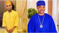 "Who said your father shouldn't be serious with his life?" MC Oluomo's son slams trolls