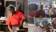 Hilda Baci: Photos emerge as Akpabio, Mustapha visit record-breaking chef, eat from her cuisines