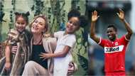 Super Eagles legend flaunts beautiful wife, adorable daughters as he celebrates them on International Women’s Day