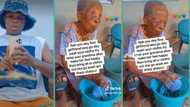 "Na you dey find girlfriend": Man shares video of grandmother washing his clothes, people react