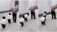 "They are funny": Twin kids imitate the way their grandfather walks, video of Their bent movement goes viral