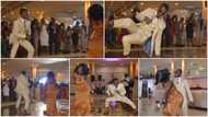 Man 'scatters' dance floor during wedding ceremony, makes power moves with bridesmaid in video