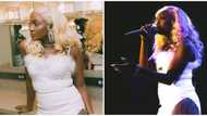 Singer Simi goes blonde for her Washington DC performance, fans unimpressed with outfit